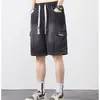 Shorts de Trabajo de Mezclilla Multibolsillos para Hombre, Estilo Americano High Street de Verano, Pantalones Rectos Sueltos de Cinco Puntos, Shorts Casuales de Longitud Media para Hombre