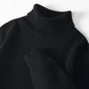 Suéter de siete pines engrosado para hombre con cuello alto 100% lana pura otoño e invierno manga larga holgado color liso camisa básica para hombre