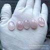Productos de venta transfronteriza de Amazon: anillos ovalados en forma de pera de cristal rosa de moda europea y americana, accesorios de joyería DIY con piedra desnuda.