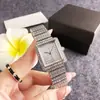 Relógio Pulseira Quadrado Feminino com Pulseira de Aço Totalmente Diamantada, Novo Estilo Fashion, Simples e Fashion Relógio a Quartzo com Movimento Citizen