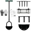 Descompactador Manual de Césped Transfronterizo Pala de Podar Manual Descompactador de Suelo con Resorte Podadora de Césped Extractor de Suelo Herramienta para Aflojar Suelo