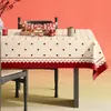 Mantel Rojo de Año Nuevo, No Lavable, Impermeable, Resistente al Aceite, Resistente al Calor, Nuevo Modelo 2026, Lujo Ligero, Sensación de Alta Gama, Mantel para Mesa de Café