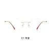 Estilo Retrô Luxo Leve Olho de Gato Titânio com Memória Armações de Óculos Almofadas Nasais de Silicone Absorventes de Choque Suporte para Lentes de Grau Danyang Atacado