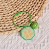 Llavero colgante de tarjeta acrílica original de doble cara buena suerte afortunado texto Jinbao bolsa colgante joyería llavero