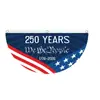 Bandeira 250 Anos Nós o Povo Cruz Americana Transfronteiriça Bandeira do 250º Aniversário Meio Círculo Bandeira para Pendurar ao Ar Livre