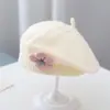Gorro de Bebé Otoño Invierno Niña Infantil Lindo Boina de Flor Gorro de Lana Infantil Niña Gorro de Punto de Pintor Moderno