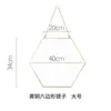 Diseño Geométrico Minimalista de Lujo Ligero Nórdico Espejo Hexagonal de Latón Dorado Espejo de Baño Espejo de Entrada Espejo de Maquillaje