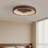 Luminária de Teto Redonda Moderna Medieval Minimalista Luxo Leve para Sala de Estar Cor de Noz Lâmpadas de Alto Padrão para Quarto Estudo