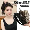 Diadema hecha a mano de tela tejida con estampado floral, esponjosa y con dientes, para mujer, estilo nuevo con un toque de alta gama, diadema de princesa de corona alta, elegante accesorio para el cabello