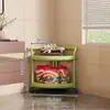 Estante de Esquina para Baño, Estante de Pie para Lavabo, Estante de Almacenamiento de Esquina para Inodoro, Solución de Almacenamiento