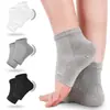 Protetores de Calcanhar de Gel Transfronteiriços para Homens e Mulheres, Hidratantes, Invisíveis, Anti-Rachaduras, Meias de Calcanhar Meias de Silicone com Malha
