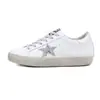 Zapatos de Cuero Genuino Envejecidos para Mujer 2026 Nuevos Versátiles para Todas las Estaciones Estilo Coreano Vintage Zapatos Blancos con Patrón de Estrella Zapatos Envejecidos para Hombres y Mujeres Parejas
