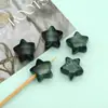 Cuentas de resina con imitación de ojo de gato de estrella y arena movediza de 16 mm, agujero recto, estrellas pentagonales, accesorios hechos a mano para cadena de teléfono móvil con cuentas DIY