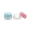 Venta al por mayor de nuevos envases redondos transparentes de AS de 10g para bálsamo labial, materiales de empaque de plástico para mascarilla labial y barro labial