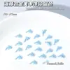 Joyería de Aleación Azul Transparente con Temática Oceánica de Venta Caliente Japonesa y Coreana, Accesorios Metálicos para Uñas Pintados en Spray 3D, Venta al por Mayor desde el Fabricante