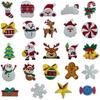 Navidad Parche de Tela Bordado Adhesivo Patrón Grande Material Bordado Bolsa Santa Alce Campana Muñeco de Nieve Copo de Nieve Ropa