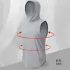 Chaleco deportivo personalizado de fábrica, top transpirable para correr que absorbe la humedad, sudadera con capucha de malla transpirable para fitness