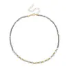 Collar de cristal cuadrado con cuentas de cristal, transfronterizo europeo y americano, a la moda, para mujer, diseño original versátil de nicho