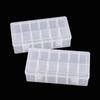 Caja de Plástico Transparente de PP Desmontable Rectangular con 12 Compartimentos, Caja para Piezas Cubierta, Caja de Almacenamiento, Componentes de Ferretería, Equipo de Pesca