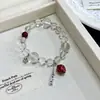 Doce Legal Verão Cristal Dopamina Contas Pingente Óleo Gota Morango Colar Pulseira Corrente Infantil Fofa Tendência Feminina