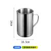 Taza medidora de acero inoxidable 304, taza medidora de 1000 ml con escala, taza medidora de líquidos, taza con escala médica, taza para hornear de 500 ml