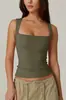 2025 Ropa Europea y Americana Estilo Hottie de Calle Moda Cuadrado Básico Delgado Sin Mangas Chaleco Camiseta Interior para Mujer