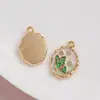 [Óvalo de Amor] Color de Primavera Pintura al Óleo Degradado Gota de Aceite Colgante Pulsera DIY Collar Accesorios para el Cabello Accesorios