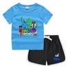 Camiseta de verão infantil gola redonda hot pants coreana casual blusa de baixo suit absorvente de suor doce roupa íntima infantil