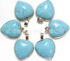 Venta caliente transfronteriza piedra natural ágata piedra de cristal rosa collar con colgante de amor bordeado colgante de corazón de melocotón accesorios de bricolaje