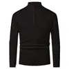 2026 Moda Masculina Transfronteriza Otoño/Invierno Suéter de Punto Pulóver de Media Cremallera Suéter Polo Suéter de Punto Casual de Manga Larga