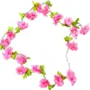 Simulación Ratán de Flor de Cerezo Colgante de Pared Ratán de Flor Artificial Conducto de Aire Acondicionado Interior Techo Decoración de Boda Planta de Vid de Plástico