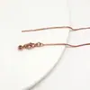 Pin de Color Duradero Chapado en Oro de 18 Quilates, Cadena Universal para Clavícula con Cuentas Colgantes, Cadena de Caja, Cadena Lisa, Accesorios