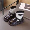 Botas de plataforma estilo Martin con bloques de color retro para mujer, nueva colección otoño/invierno 2026, botines para niñas con hebilla de cinturón, botas estilo cowboy western