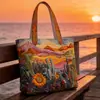 Nueva tienda independiente TEMU, Novedad en Amazon: bolsa de mano acolchada con estampado digital, bolsa casual de algodón tipo chaqueta