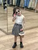 Otoño 2024 Ropa Nueva para Niños Estilo Coreano Niñas Flor Grande Solapa Suéter Cardigan de Punto Suéter de Moda