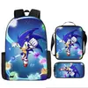Popular Mochila de Comercio Exterior de Dibujos Animados Sonic para Estudiante de Escuela Primaria Mochila de Tendencia Transfronteriza Bolso Escolar Europeo y Americano