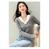 Camiseta Base de Punto de Cuello Alto Súper Elegante de Gama Alta para Mujer, Nuevo Diseño Otoño/Invierno 2025, Top Único para Llevar Debajo