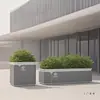Caja de Flores de Acero Inoxidable para Exteriores Combinación Oficina de Ventas de Centro Comercial Maceta para Exteriores Caja de Plantación para Paisajismo Urbano Fabricante Personalización