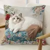 Funda de almohada con estampado de animal popular de Temu transfronteriza Cojín suave personalizado para sofá Funda de almohada decorativa para el hogar y el dormitorio