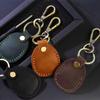 Localizador Airtag Estuche de Cuero Cuero PU Mascota Localizador Antiperdida Tarjeta IC de Control de Acceso Llavero Estuche Protector Llavero
