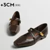 2026 Design de Caminhada Novo Estilo Francês Sapatos Mary Jane Salto Grosso Primavera Outono Sapatos de Uma Sola Corte Baixo Versátil Bico Quadrado