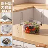 Caja de almacenamiento transparente de gran capacidad de grado alimenticio para refrigerador, recipiente redondo sellado para frutas y verduras de cocina doméstica