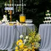 Mantel de lujo ligero estilo francés, decoración de mesa de postres, mantel de comedor para exhibición, boda al aire libre, celebración de cumpleaños, sensación de alta gama, personalizable