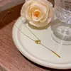 Joyería Transfronteriza Europea y Americana Moda y Exquisito Colgante Nicho Cadena Clavicular No Descolorante Oro de 18K Acero Titanio Accesorios de Collar para Mujer