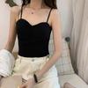 Novo All-match Cor Sólida Pequeno Camisola Colete Feminino Xia Mei Back Outer Wear Strapless Puro Algodão Top Interno com Almofada no Peito Underwear