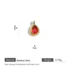 Pingente de Aço Inoxidável Cristal de Vidro Gota Pedra Preciosa Colorida Pingente de Aço Titânio Colar Acessórios de Joias DIY