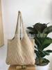 Nova Bolsa de Tricô Retrô Outono e Inverno, Bolsa Tote Fashionável de Grande Capacidade, Bolsa de Mão Versátil de Nicho Estilo Coreano, Bolsa de Lã para Mulheres