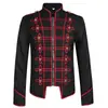 Roupas masculinas medievais retrô, steampunk, baterista, jaqueta gótica, fantasia de performance, fantasia de performance de Halloween