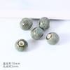 Accesorios de joyería de bricolaje, cuentas sueltas de cerámica con agujeros grandes, cuentas de hilo de 10 mm, accesorios de pulsera Jingdezhen, cuentas de cerámica al por mayor