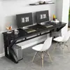Escritorio de oficina de escritorio escritorio de estudio para estudiantes escritorio de computadora para e-sports de esquina redondeada escritorio doble extendido para computadora uso doméstico